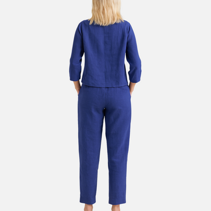 Women's Linen Co-ord Set - Breathable Summer Top & Trousers