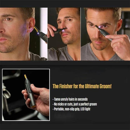 Compact Gentle Beard Trimmer for Nose and Eyebrows