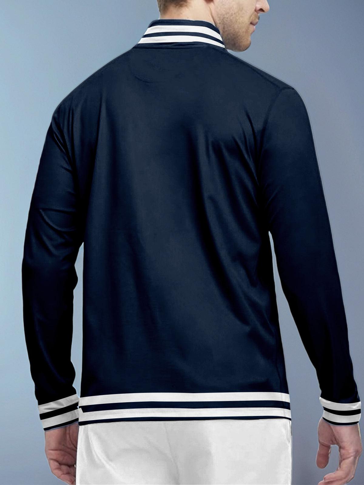 Colorful Ocean Mens Golf Quarter Zip Sun Shirt