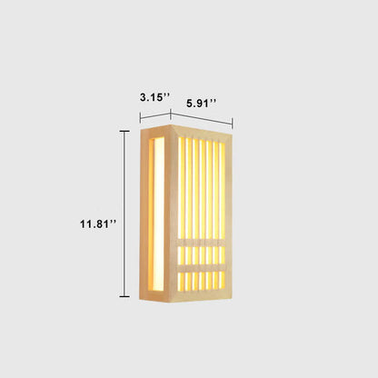 Simple Natural Wood LED Wall Light