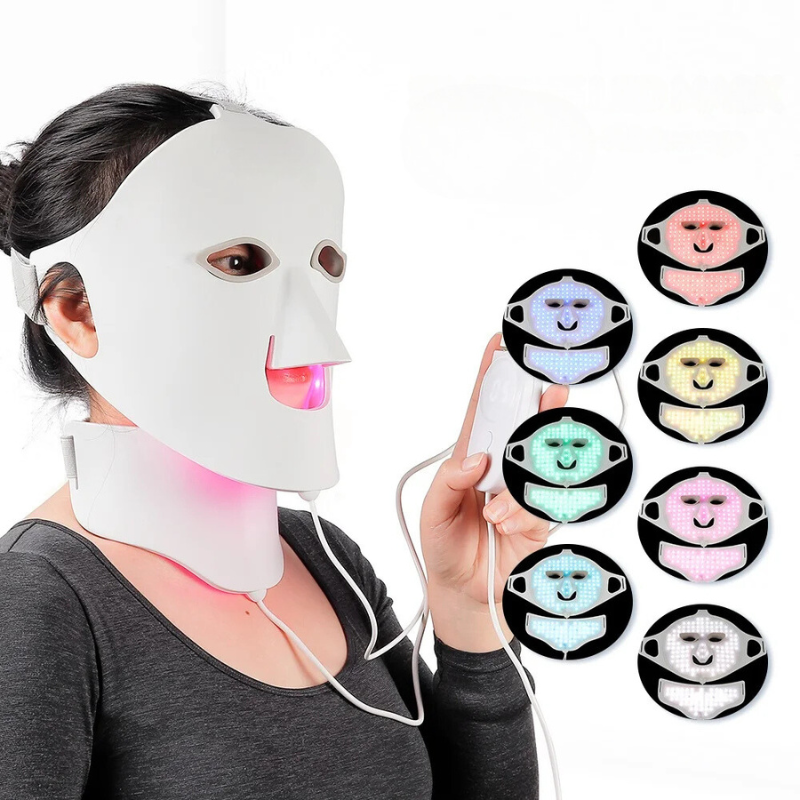 Colorful 7 Color LED Facial Mask for Skin Care