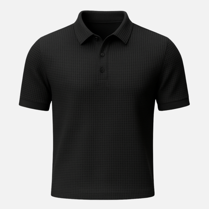 Men’s Waffle Short Sleeve Polo Shirt