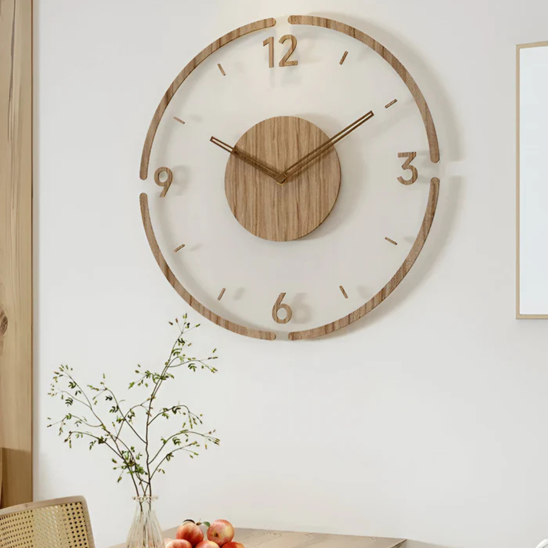 Stylish Wooden Wall Clock For Home Decoration - Luxivelle