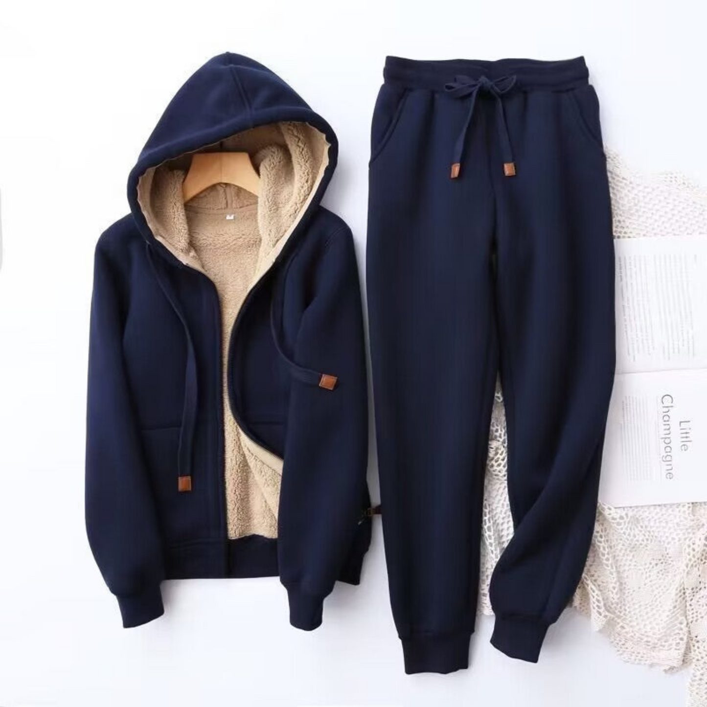Cozy Women's Fleece Sweat Suit - Luxivelle