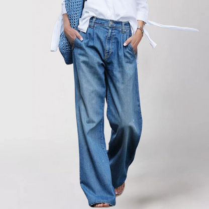 Comfortable High Waisted Loose Fit Women's Jeans - Luxivelle
