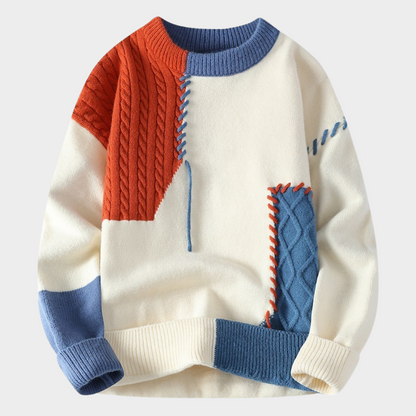 Colorful Quilted Sweatshirt