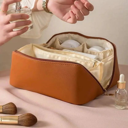 Premium Travel Makeup Case - Compact Cosmetic Organizer