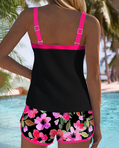 Classic Two Piece Swimsuit Tankini Set