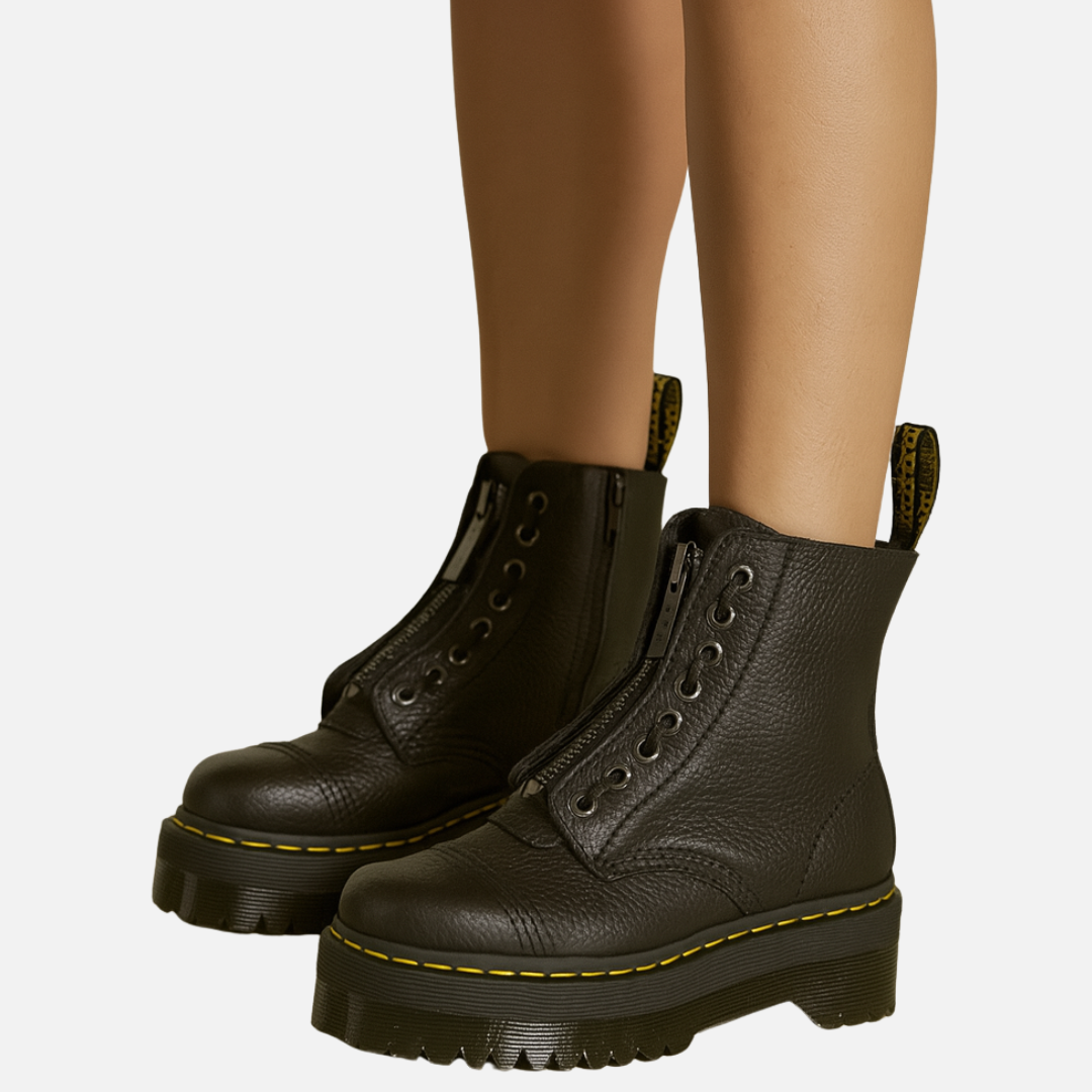 Women's Platform Boots Leather