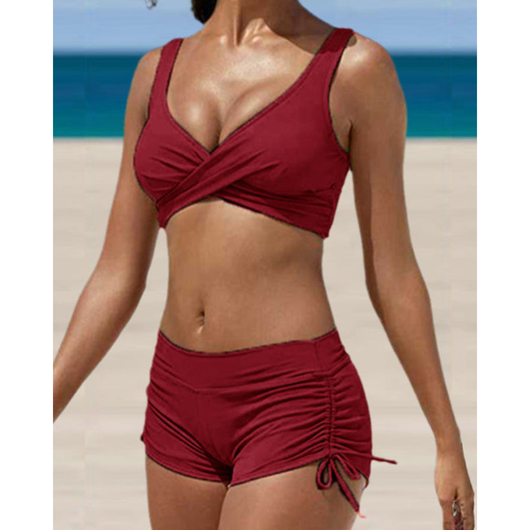 Tropical Bliss | Women's Swimwear Bikini with Adjustable Straps and V-Neckline 4