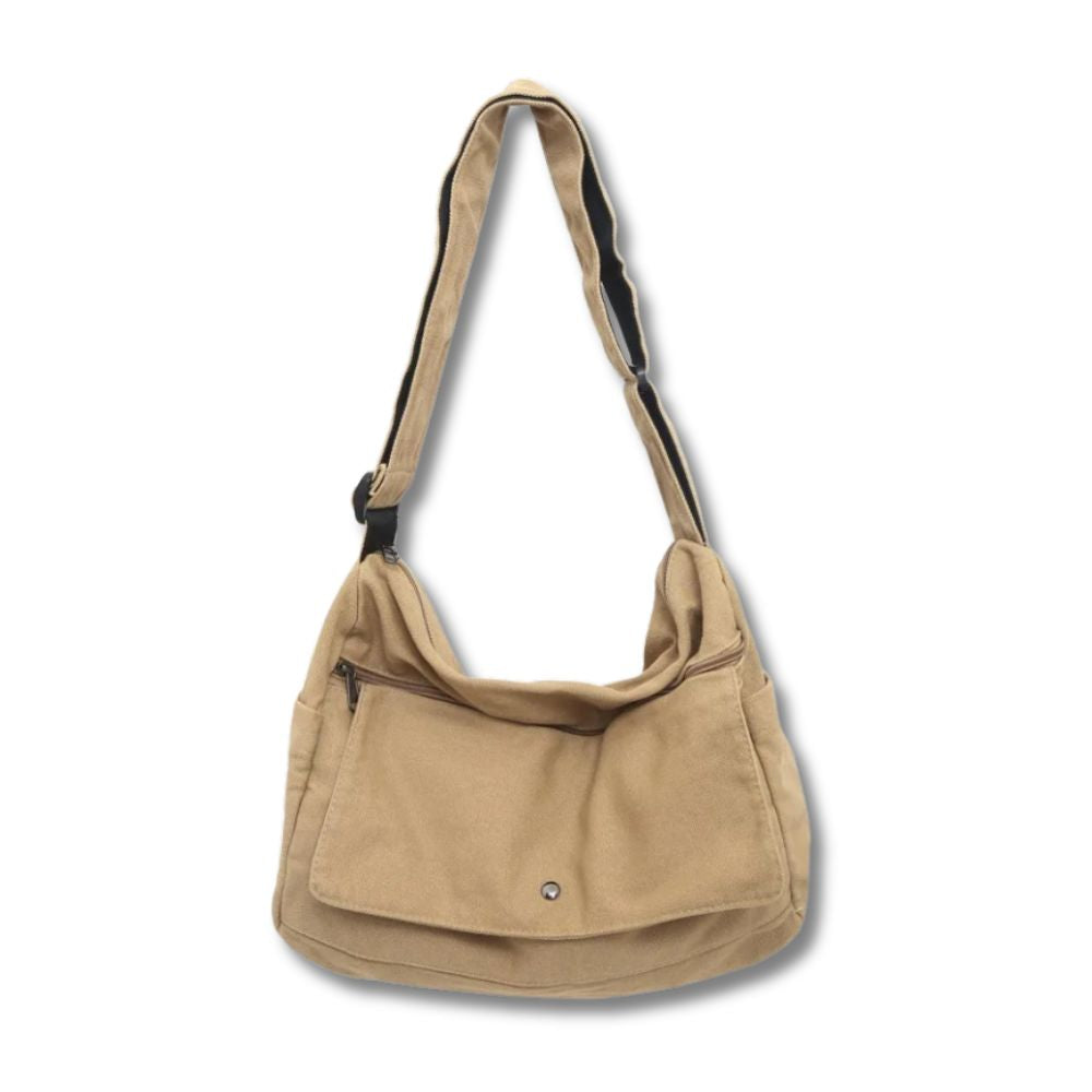 Versatile Canvas Crossbody Messenger Bag for Daily Use