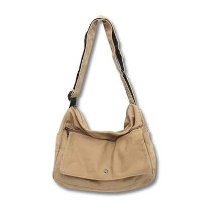 Versatile Canvas Crossbody Messenger Bag for Daily Use