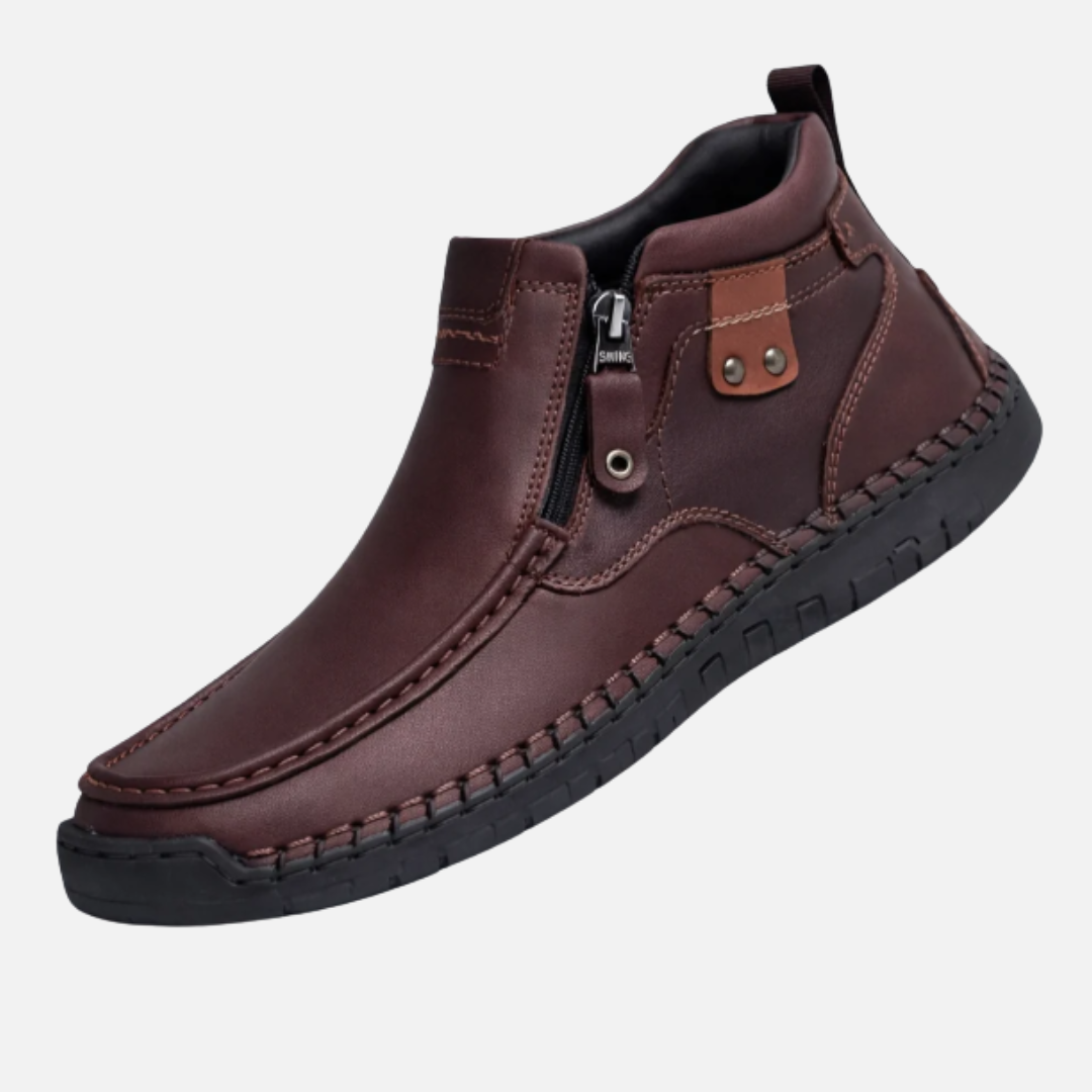 Hudson | Men's Orthopedic Zip Leather Boots
