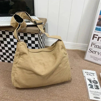 Versatile Canvas Crossbody Messenger Bag for Daily Use