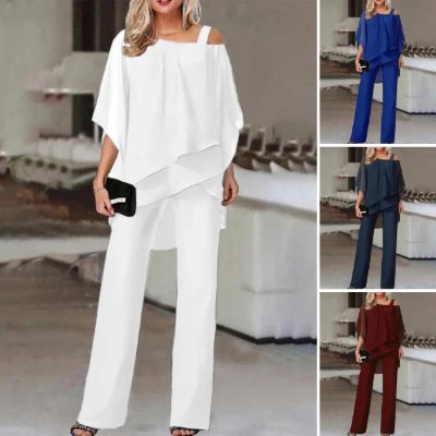Barbara | Two Piece Pants Set - Comfortable Fabric-6