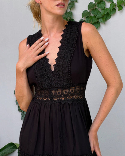 Chic V-Neck Lace Women's Dress