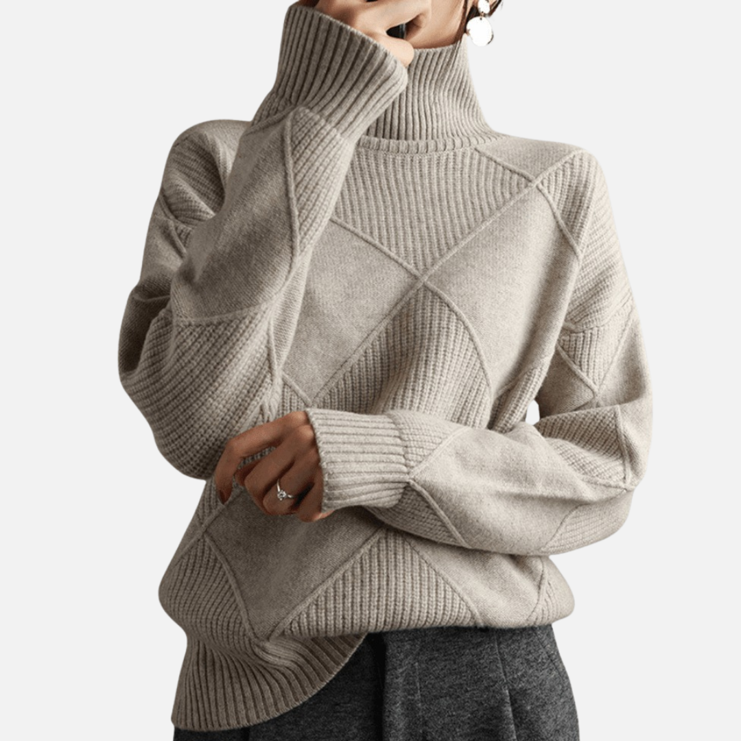 Women's Textured Turtleneck Sweater