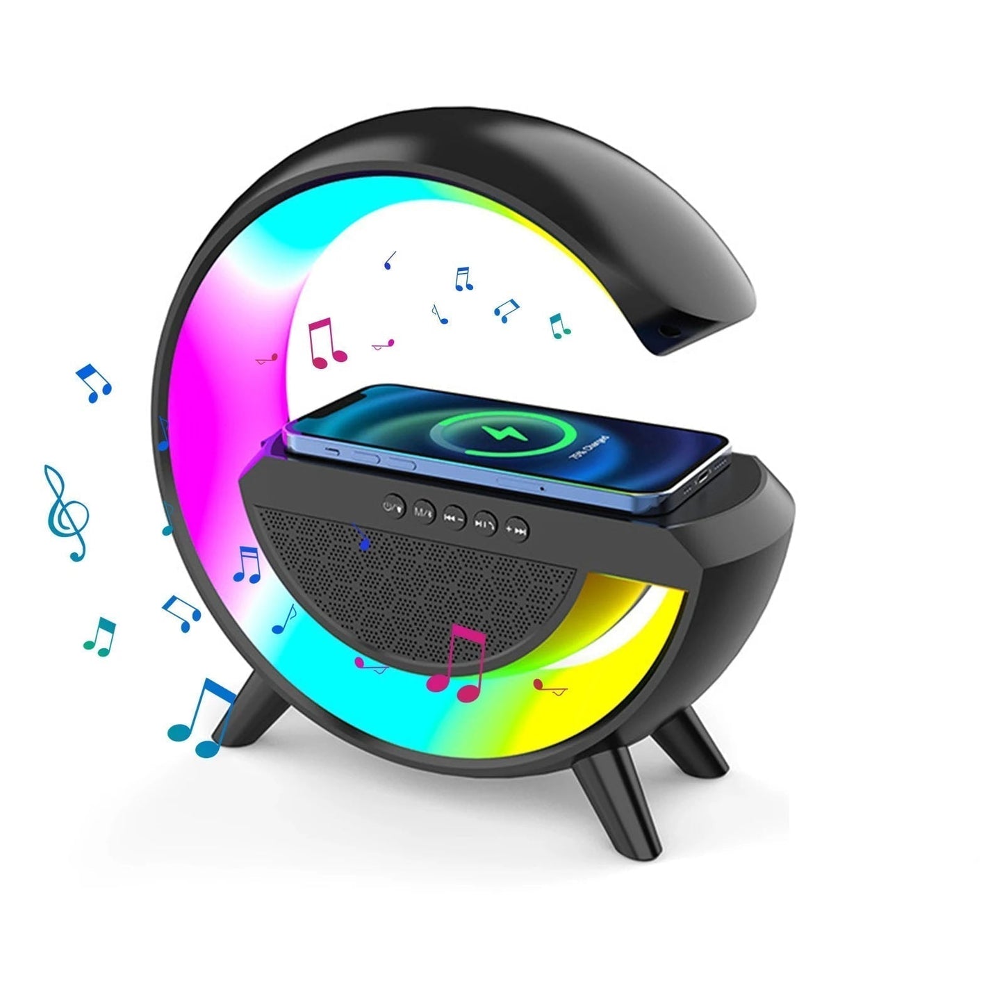 Smart Clock Radio with LED Light and Wireless Charging