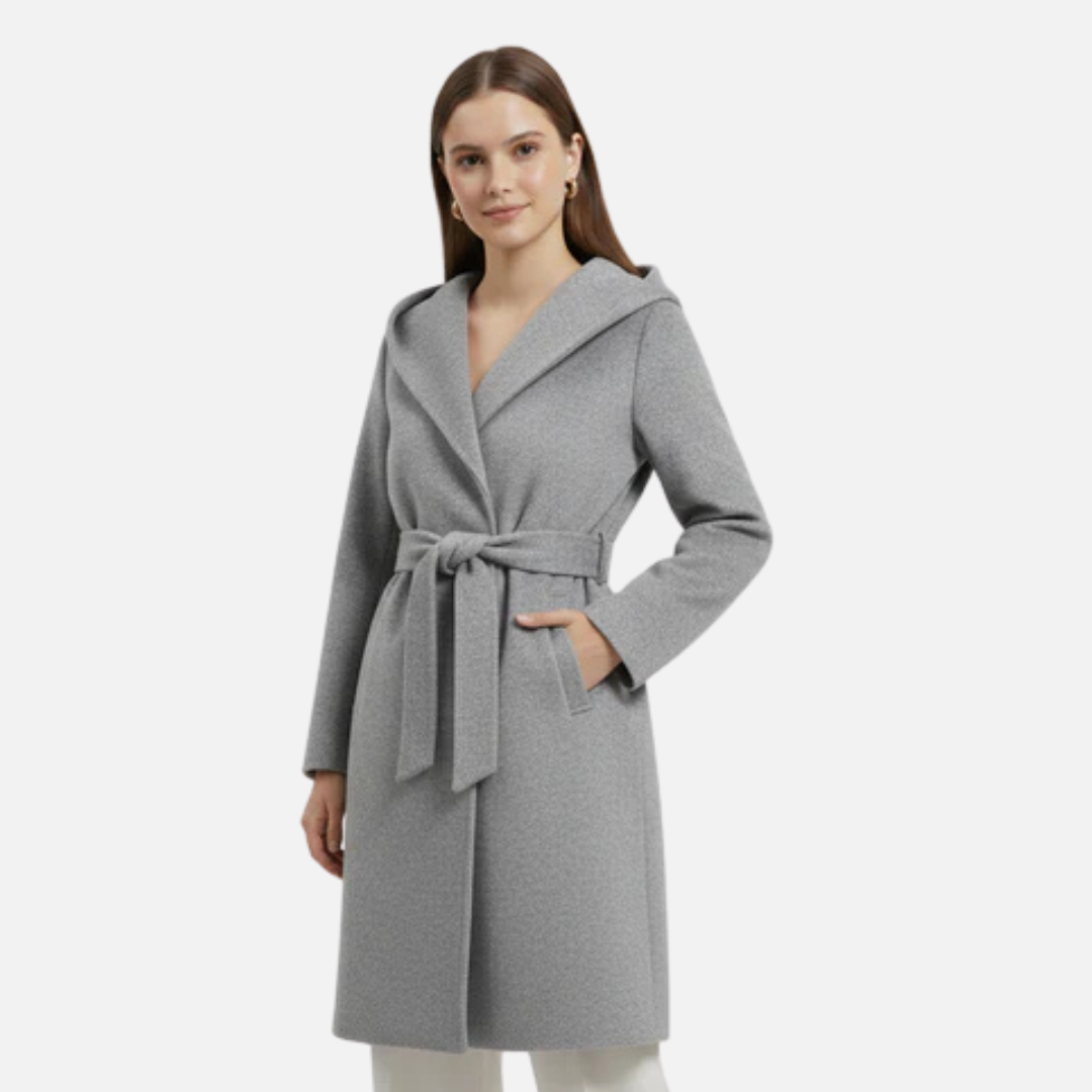 Women's Elegant Hooded Wrap Coat