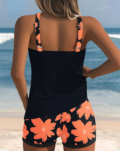 Tropical Floral Swim Tankini