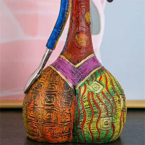 Colourful Female Figurine Resin Art Sculpture for Home