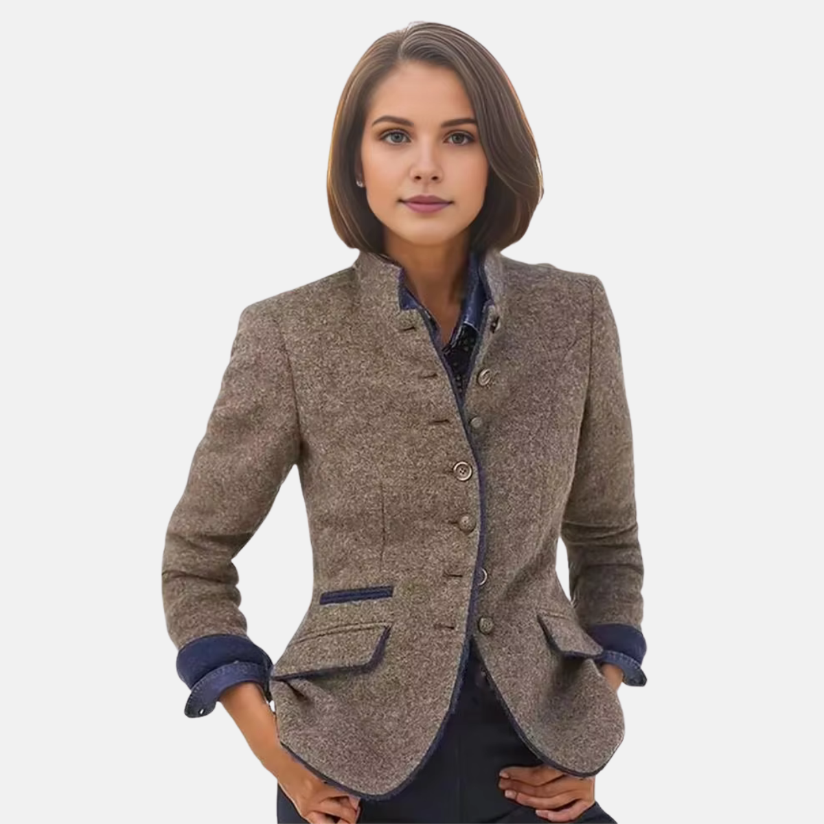 Classic One Button Women's Blazer Coat - Luxivelle