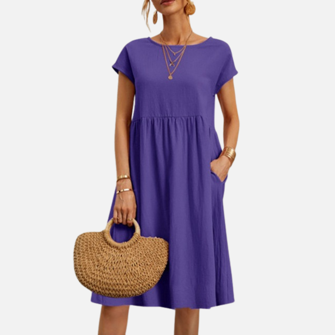 Women’s Linen Dress Short Sleeve