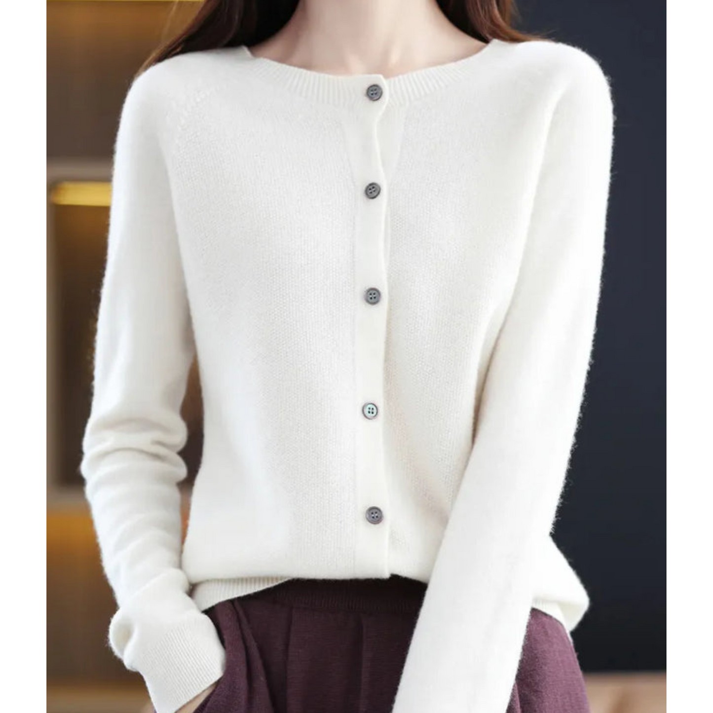 Warm Floral Crew Neck Sweater