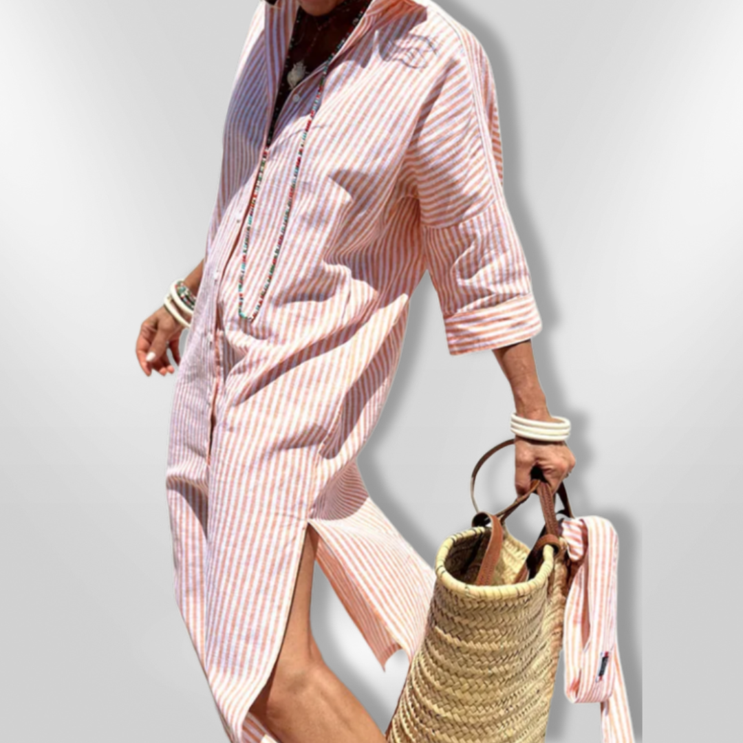 Summer | Striped shirt dress
