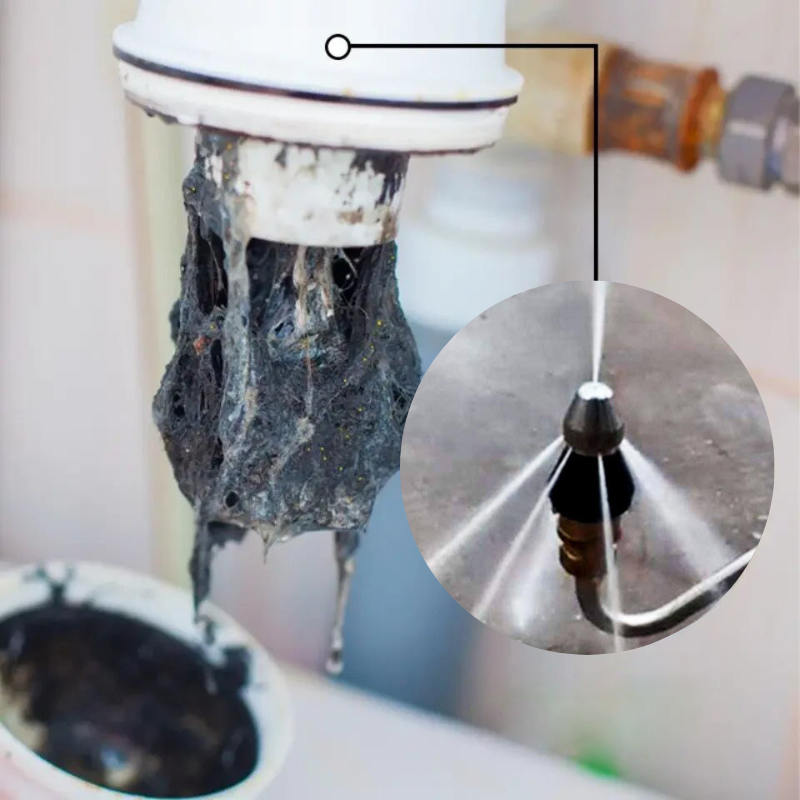 Powerful Sewer Jetting Nozzle – Heavy Duty Pipe Cleaner