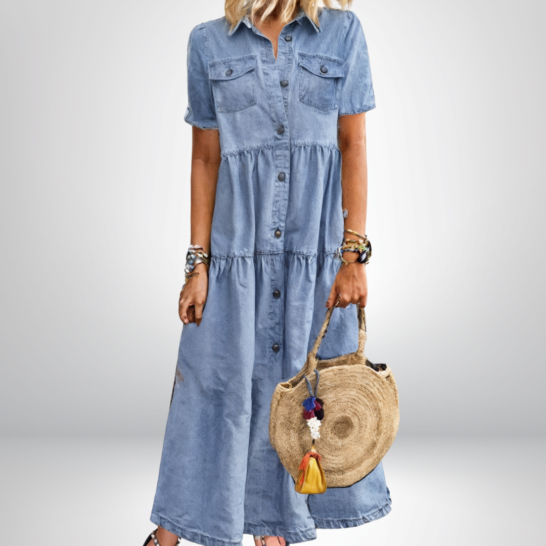 Comfortable Casual Blue Jeans Dress