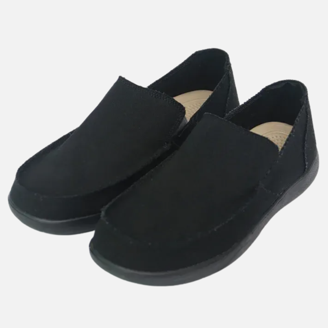 Men's Canvas Slip-On Loafers - Casual Lightweight Walking Shoes