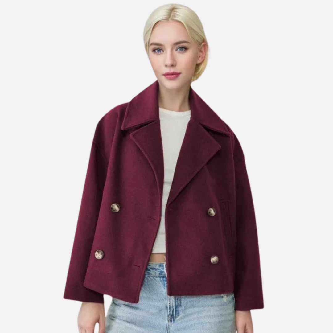 Women's Elegant Short Double-Breasted Jacket