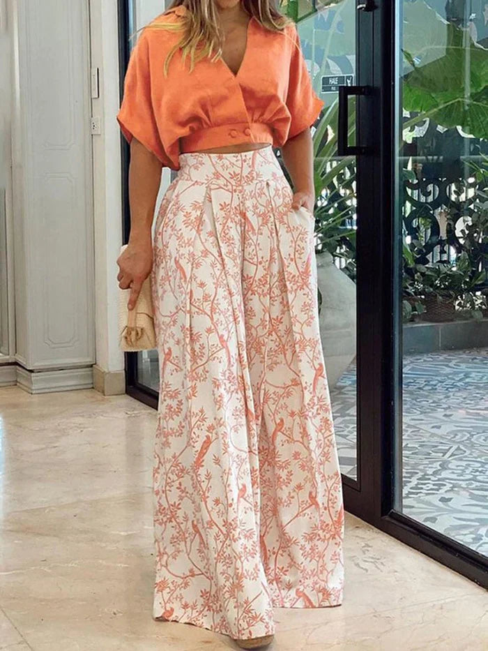 Variant image for Kiara | Women's Loungewear Set - Floral Two Piece Set-7
