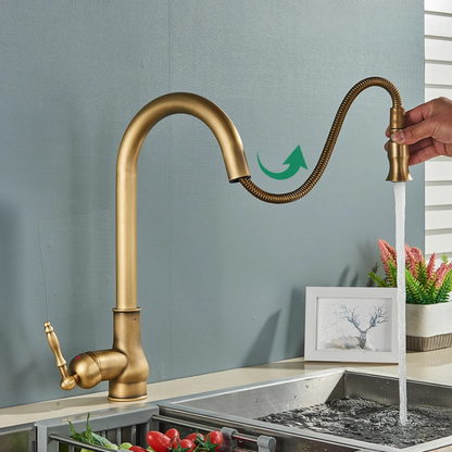 Classic Brass Kitchen Faucet - Traditional Mixer Tap