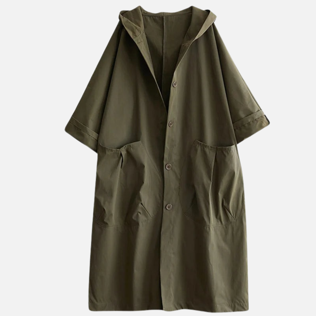 Women's Oversized Hooded Long Jacket