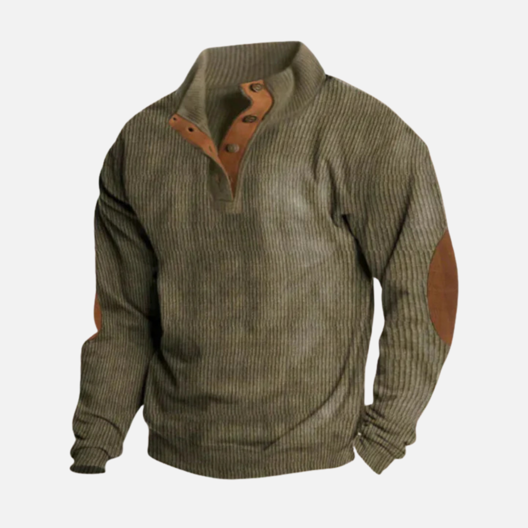 Angus | Men's Ribbed Button Sweater