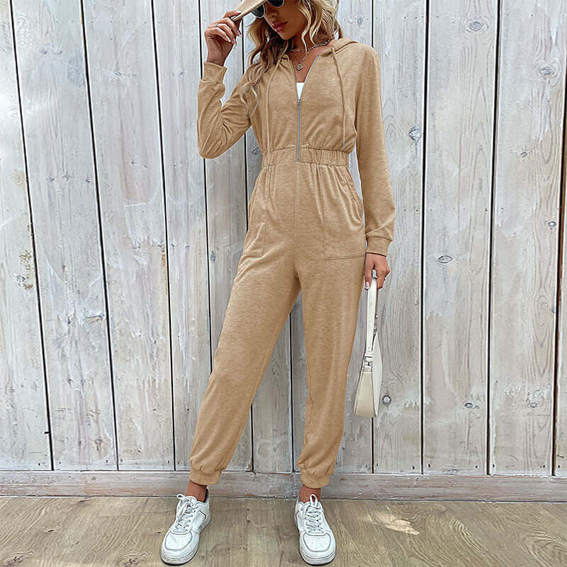 Fitted Ladies Hoodie Jumpsuit