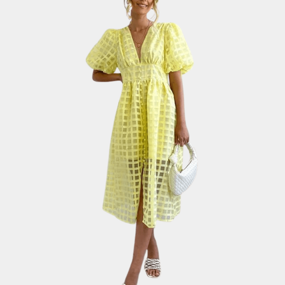 Polka Dot Lightweight Knee Length Dress for Women