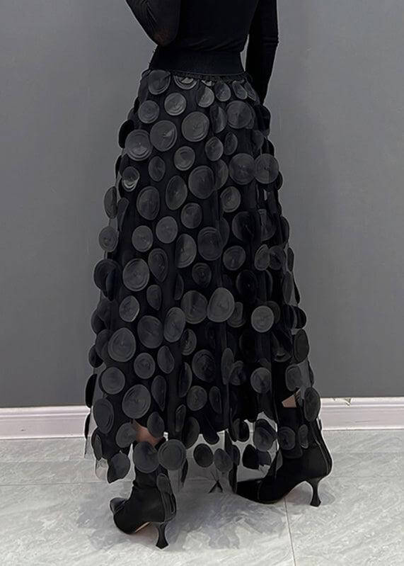 Floral Spot Flowy Mid Length Skirt