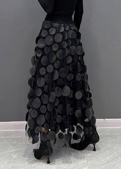Floral Spot Flowy Mid Length Skirt