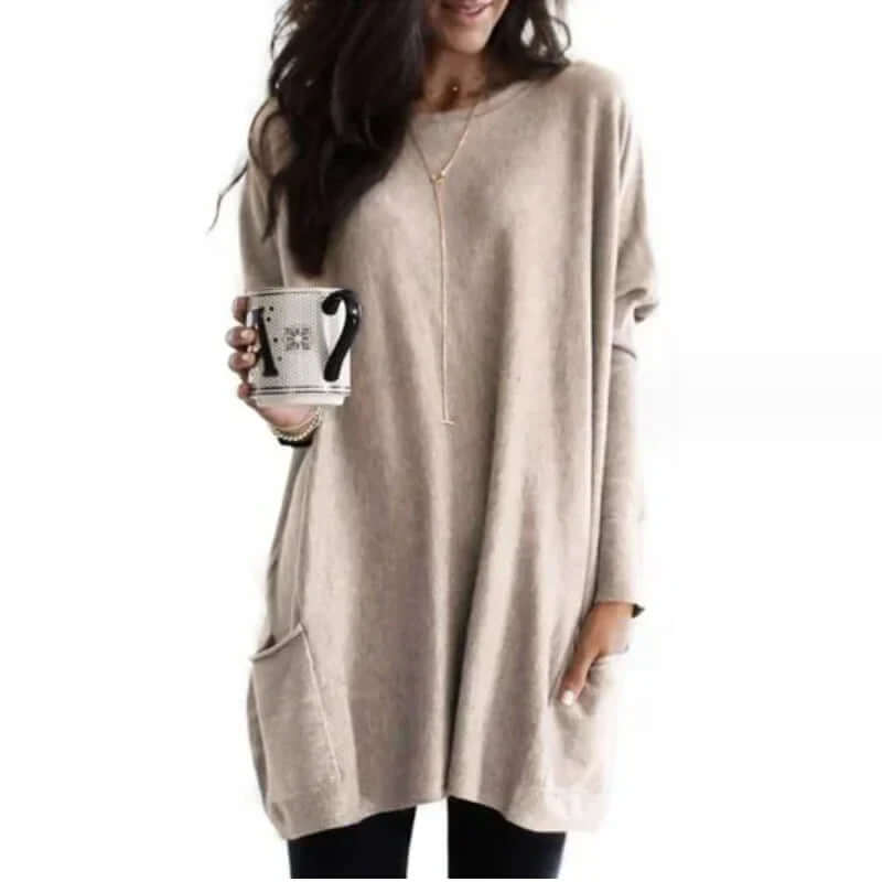 Large Soft Women's Crew Neck Sweater
