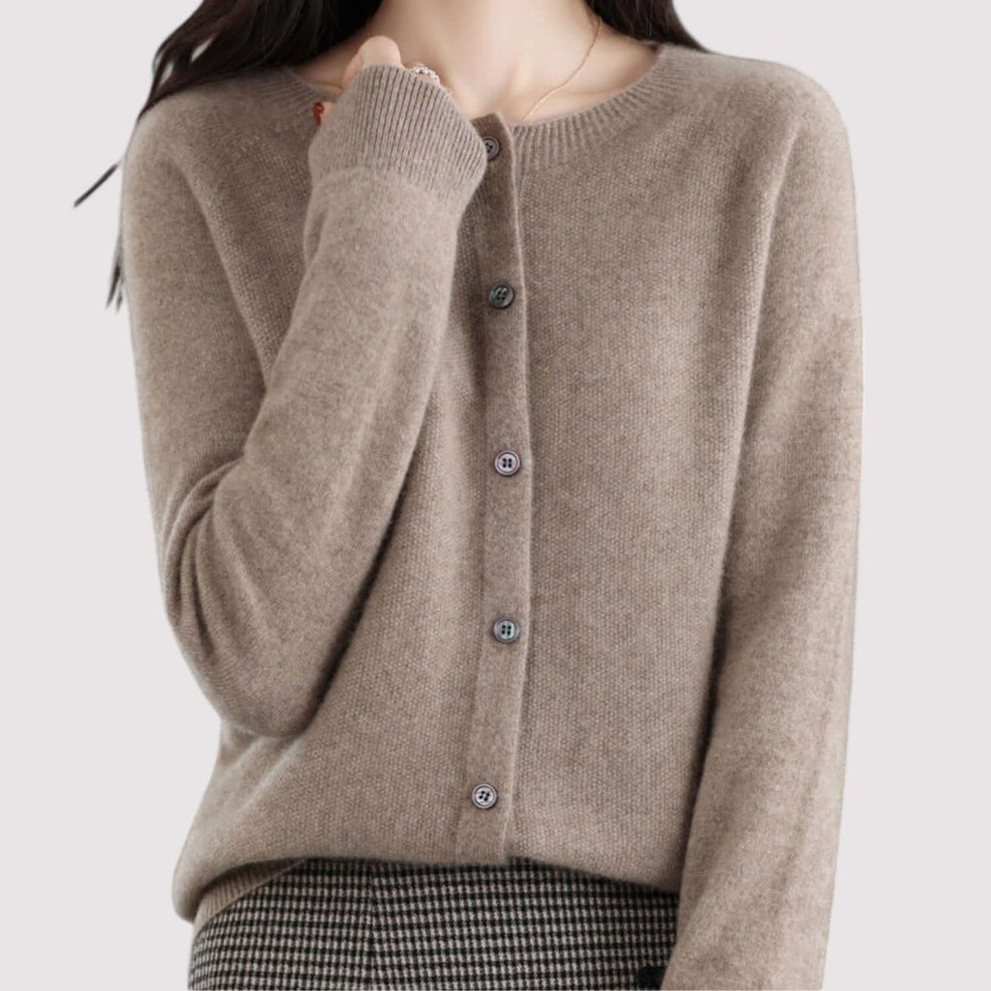 Soft Women's Wool Blend Open Front Cardigan