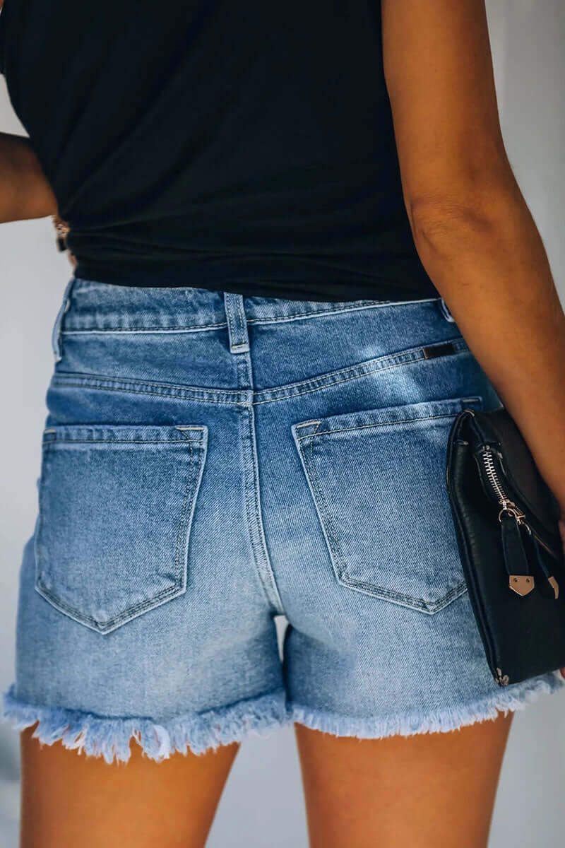 Distressed Jeans Short Pants