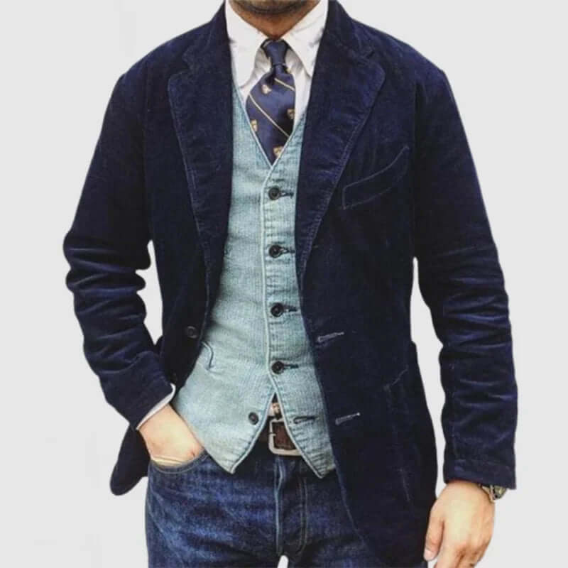 Rugged Corduroy Coat - Classic Fit Jacket - Luxivelle