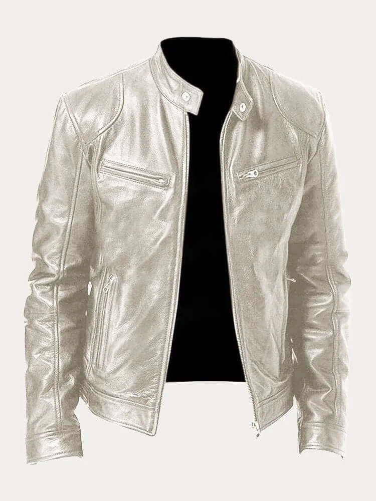 Vintage Style Genuine Leather Coat