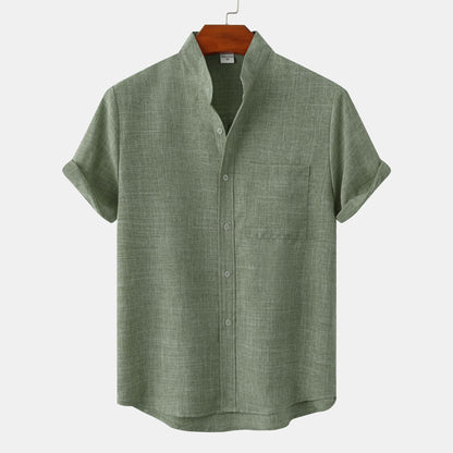 Men's Breathable Short Sleeve Relaxed Fit Casual Shirt