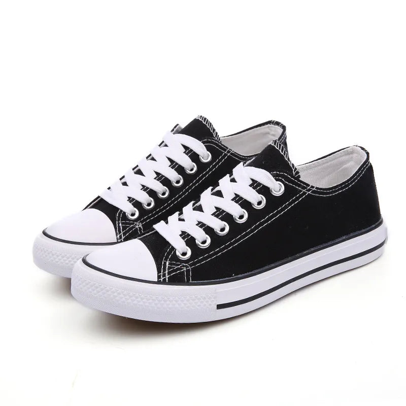 Comfortable Womens Canvas Low Top Sneakers Casual Shoes