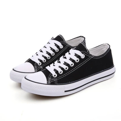 Comfortable Womens Canvas Low Top Sneakers Casual Shoes