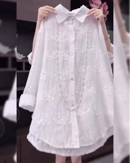 Relaxed Fit Casual Embroidered Tee Shirt